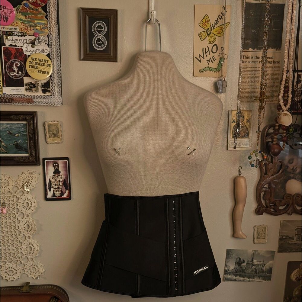 Waist Trainer Corset Belt Women's Small/Medium Black Kimikal